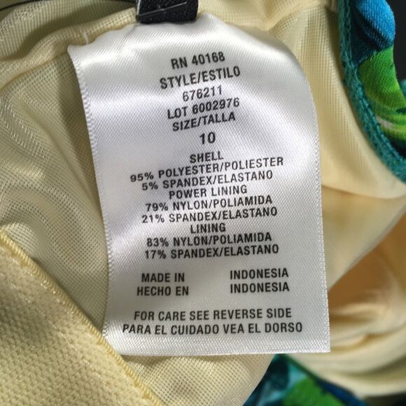 DREAMSUIT BY MIRACLE BRANDS TIERED TROPICAL SLIMMING CONTROL TANKINI TOP 10 NWT - Picture 8 of 13